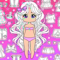 Chibi Doll Coloring Dress Up