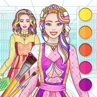 Thumbnail of College Girl Coloring Dress Up
